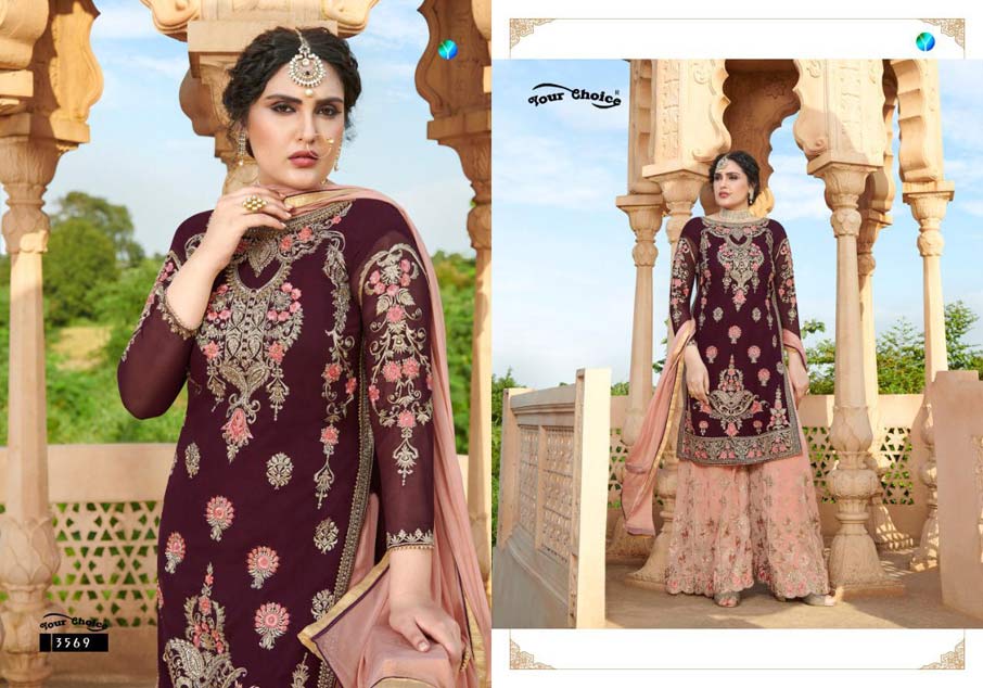 Glorina Vol-5 Georgette Sarara Salwar Suits Set Glorina Vol-5 Georgette Sarara Salwar Suits Set